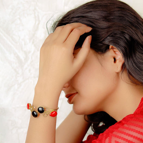 Bicolor Stone Bangle - The Earth Store - Fashion Accessories